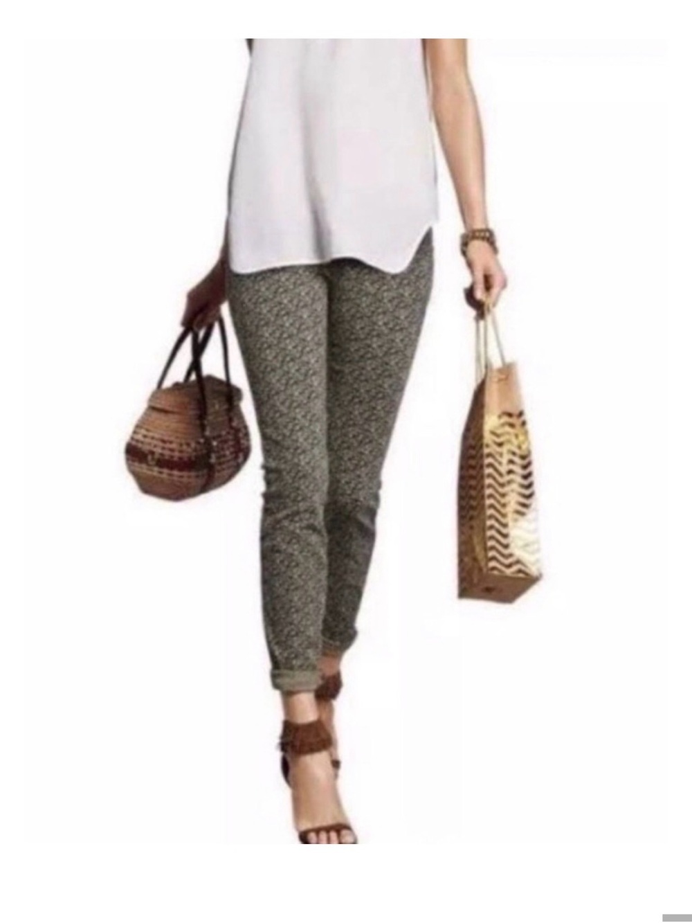 CAbi  Speckled Skinny Ankle Pants